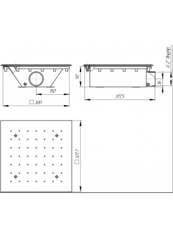 Гейзер квадратный 300×300 (Плёнка). AISI 304. RunvilPools