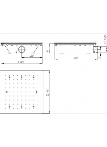 Гейзер квадратный 400×400 (Плёнка). AISI 304. RunvilPools
