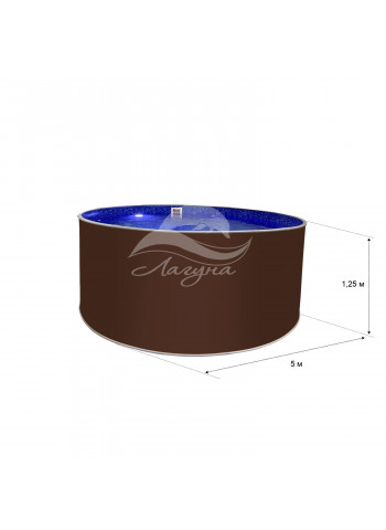 Морозоустойчивый круглый бассейн ЛАГУНА 5х1,25 м