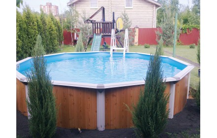 Морозоустойчивый круглый бассейн Atlantic pool Esprit-Big (3.6х1.35). Наземный / Вкапываемый, полный комплект