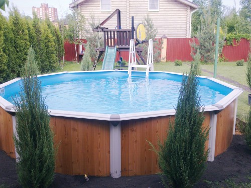 Морозоустойчивый круглый бассейн Atlantic pool Esprit-Big (7,3х1.35). Наземный / Вкапываемый, полный комплект