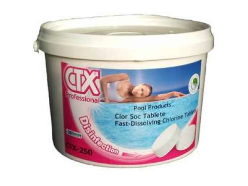 Хлор быстрорастворимый в таблетках по 20 гр. 25 кг СТХ-250 CTX (Испания)