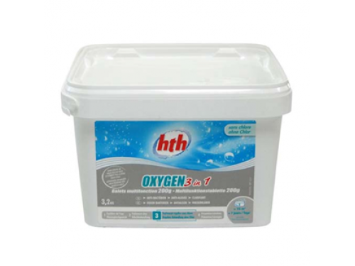Многофункциональные таблетки активного кислорода 3 в 1 hth OXYGEN 3 IN 1 200гр 3,2 кг (Франция)