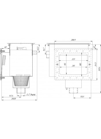Скиммер 25 м² с автодоливом и переливом сталь AISI 316L (Плёнка)